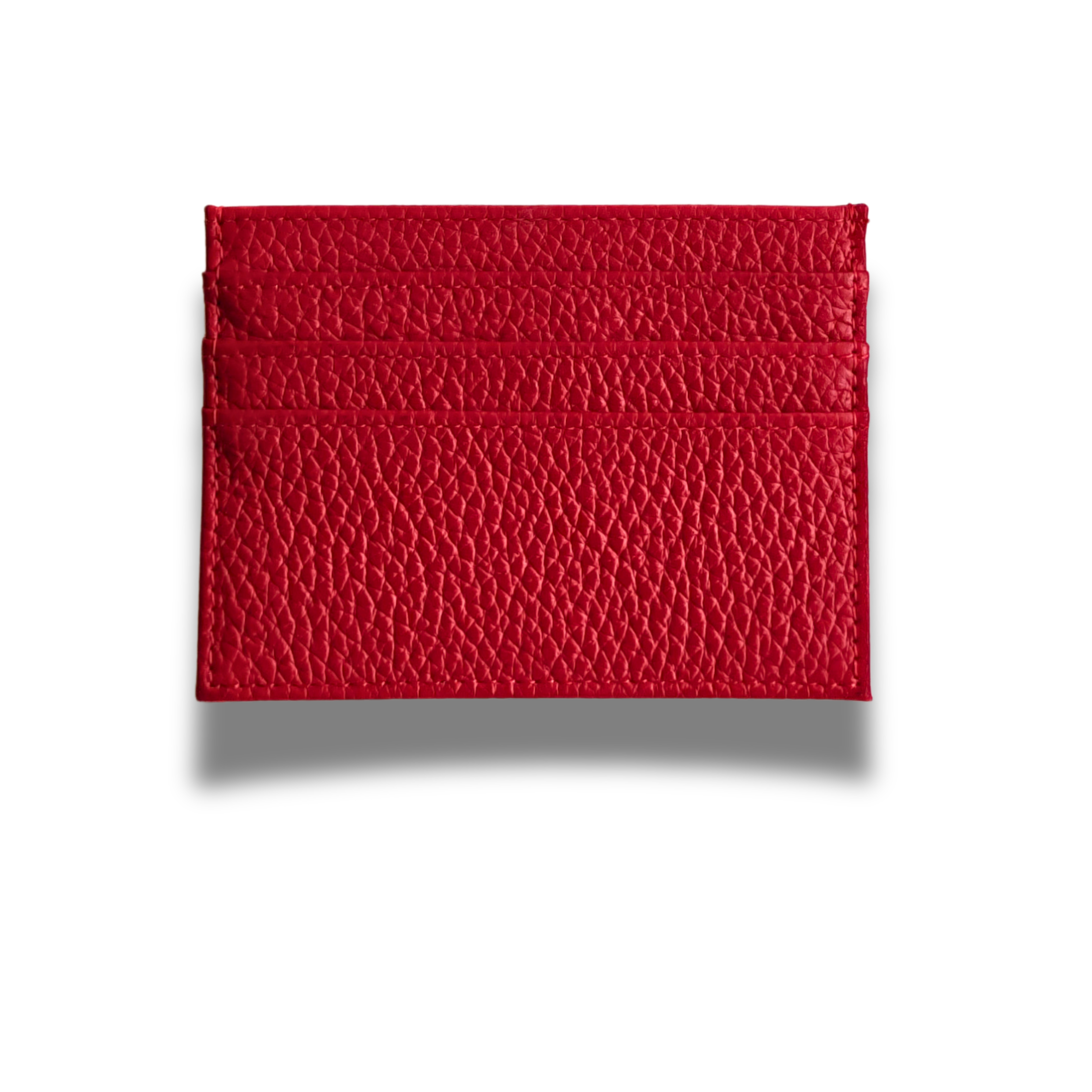 Card holder grained leather | Burgundy