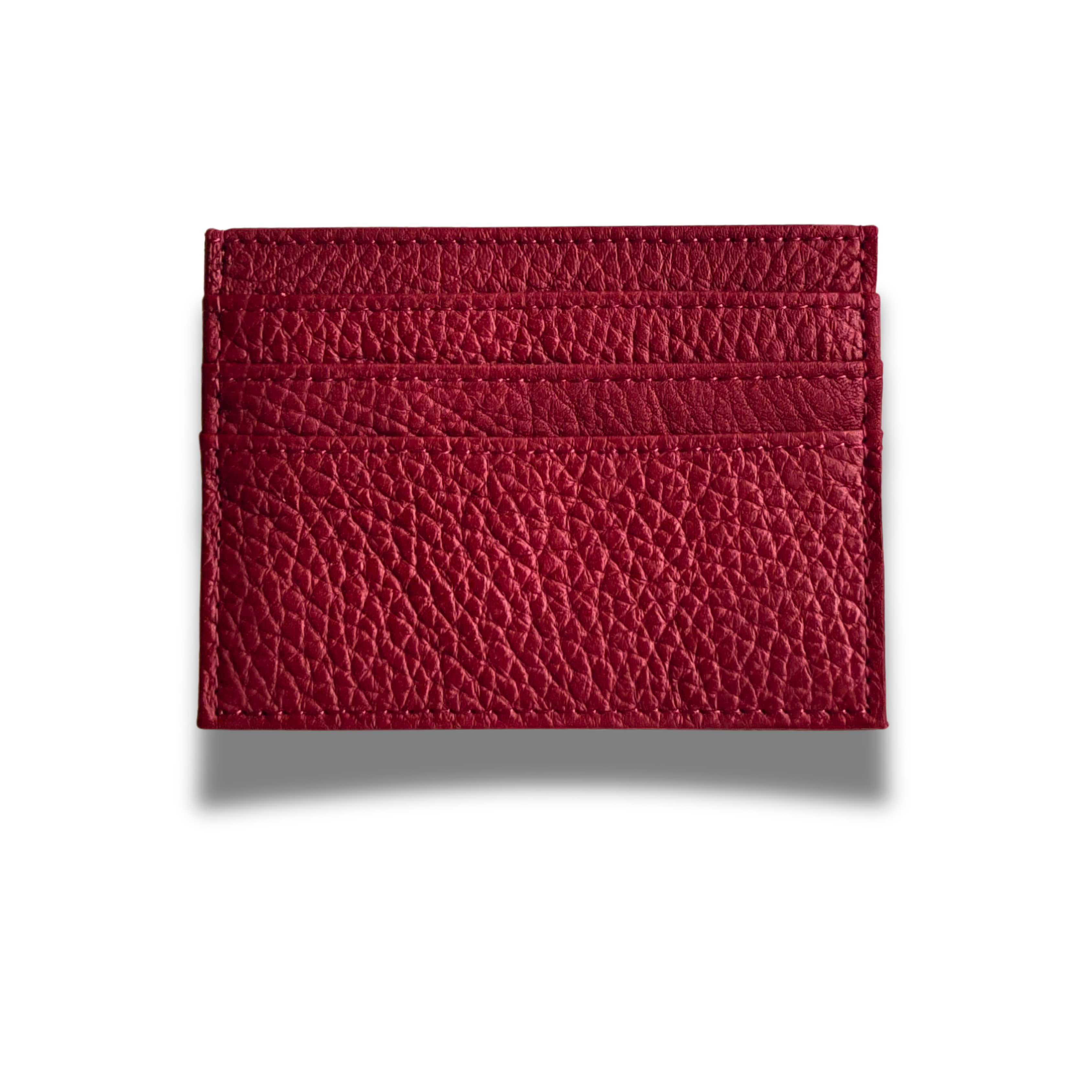 Card holder grained leather | Burgundy