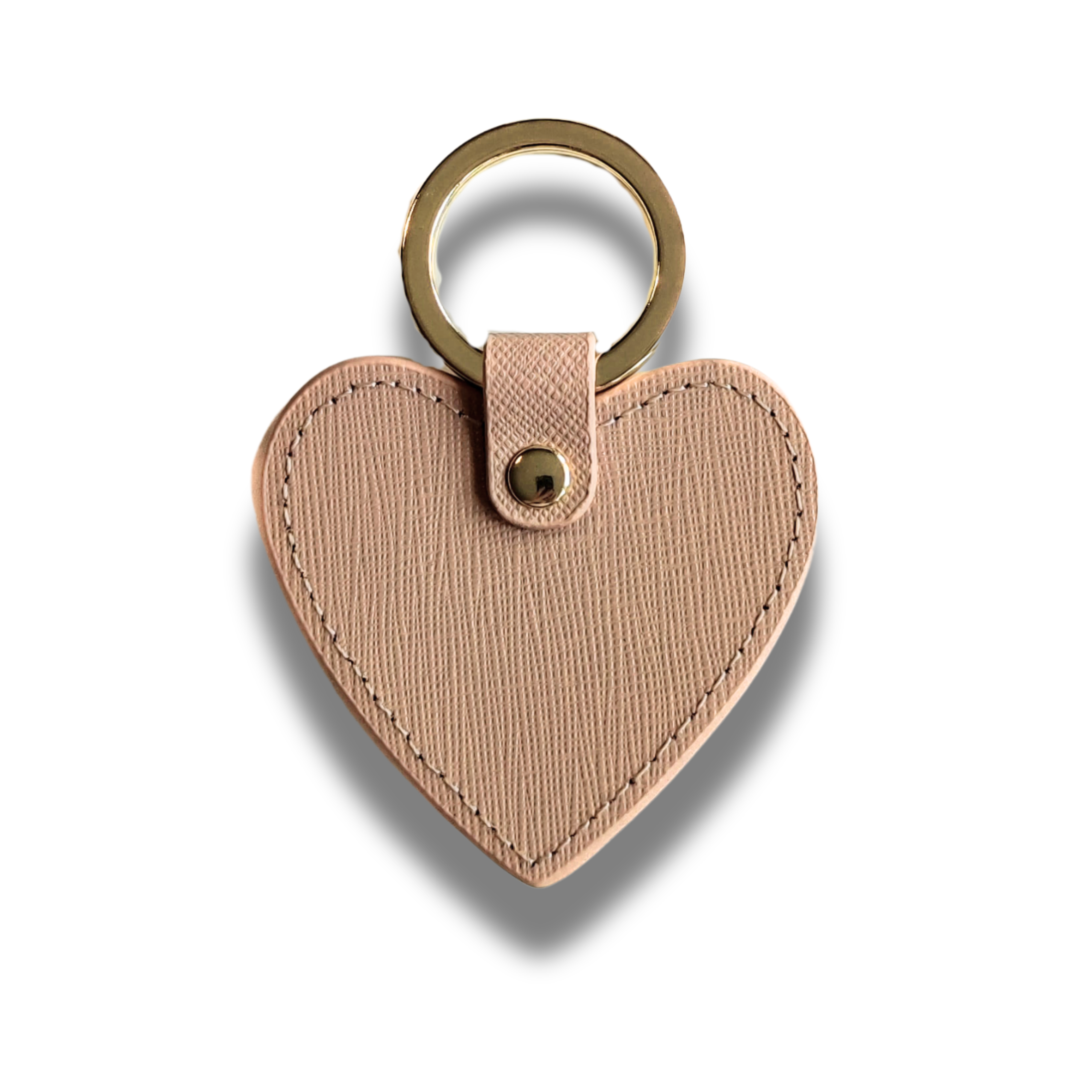 Keycharm Heart Saffiano Leather | Red