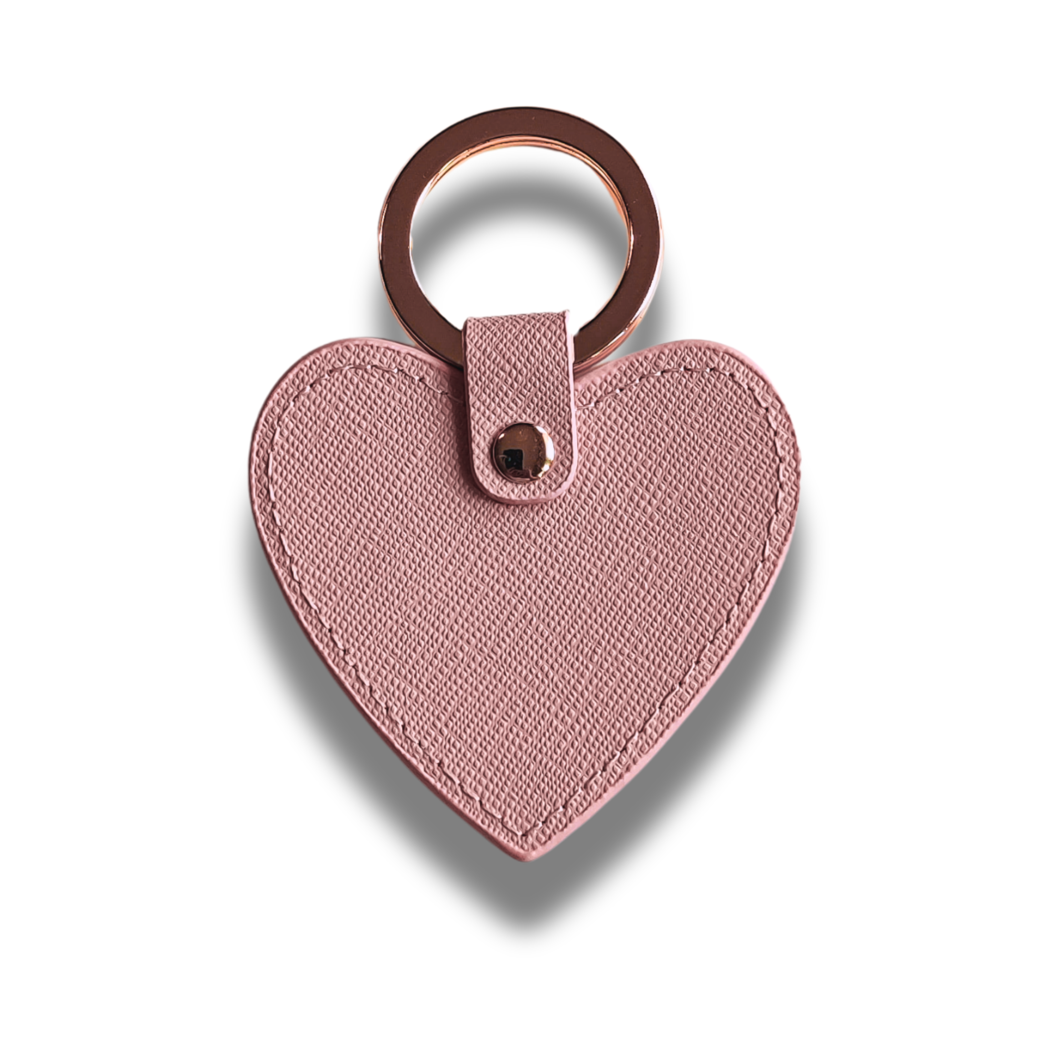 Keycharm Heart Saffiano Leather | Red