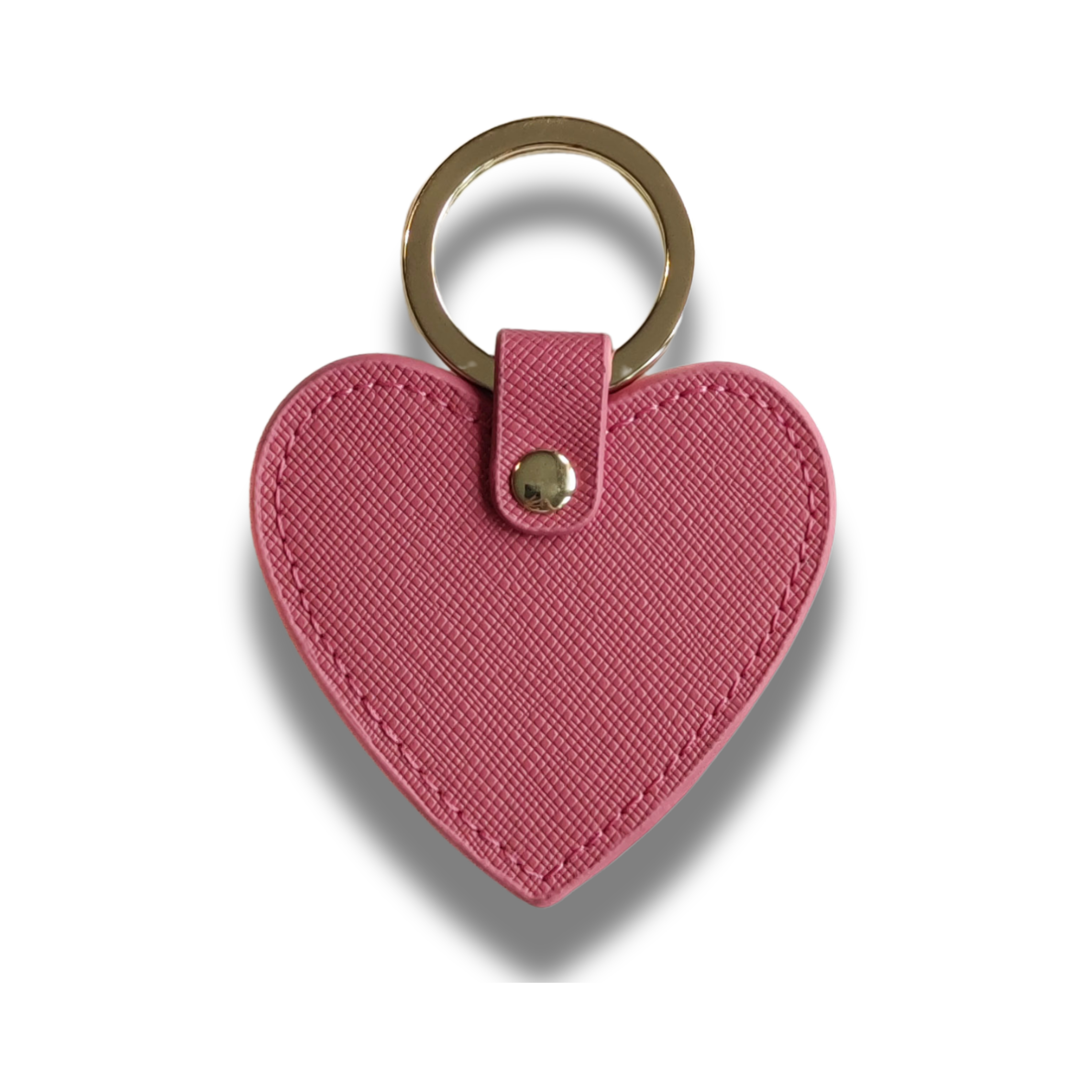 Keycharm Heart Saffiano Leather | Red