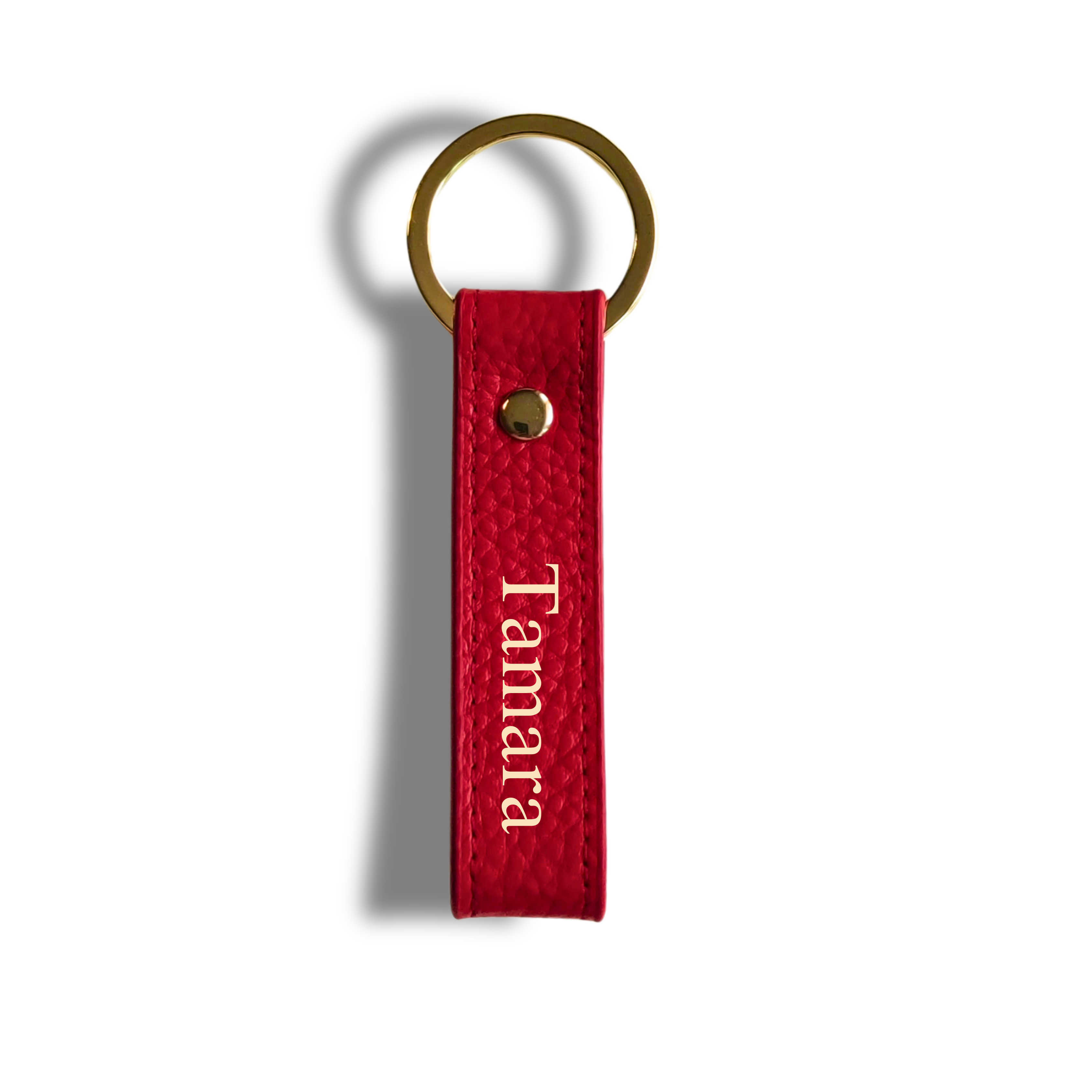 Keycharm Classic Grained Leather | Red