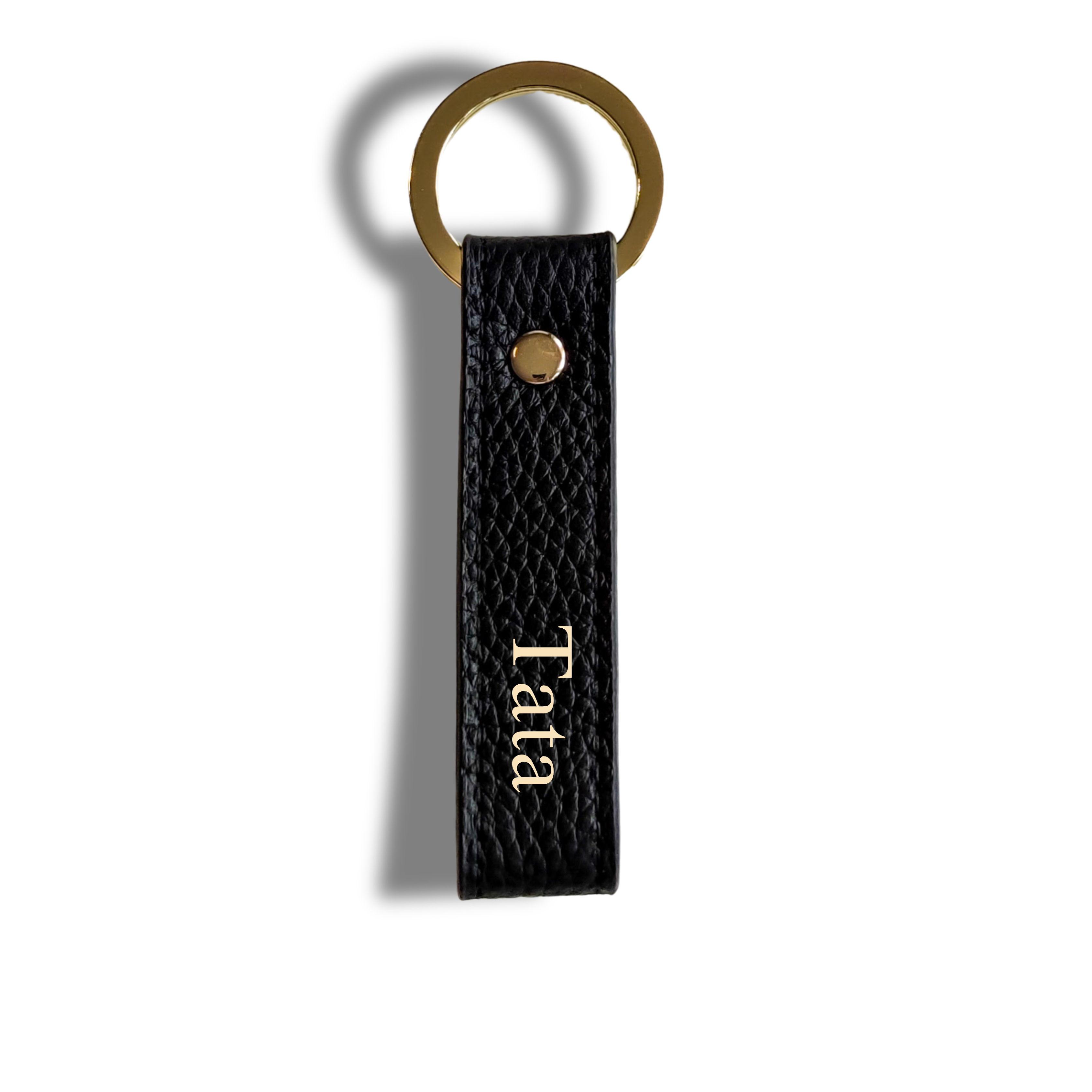 Keycharm Classic Grained Leather | Black