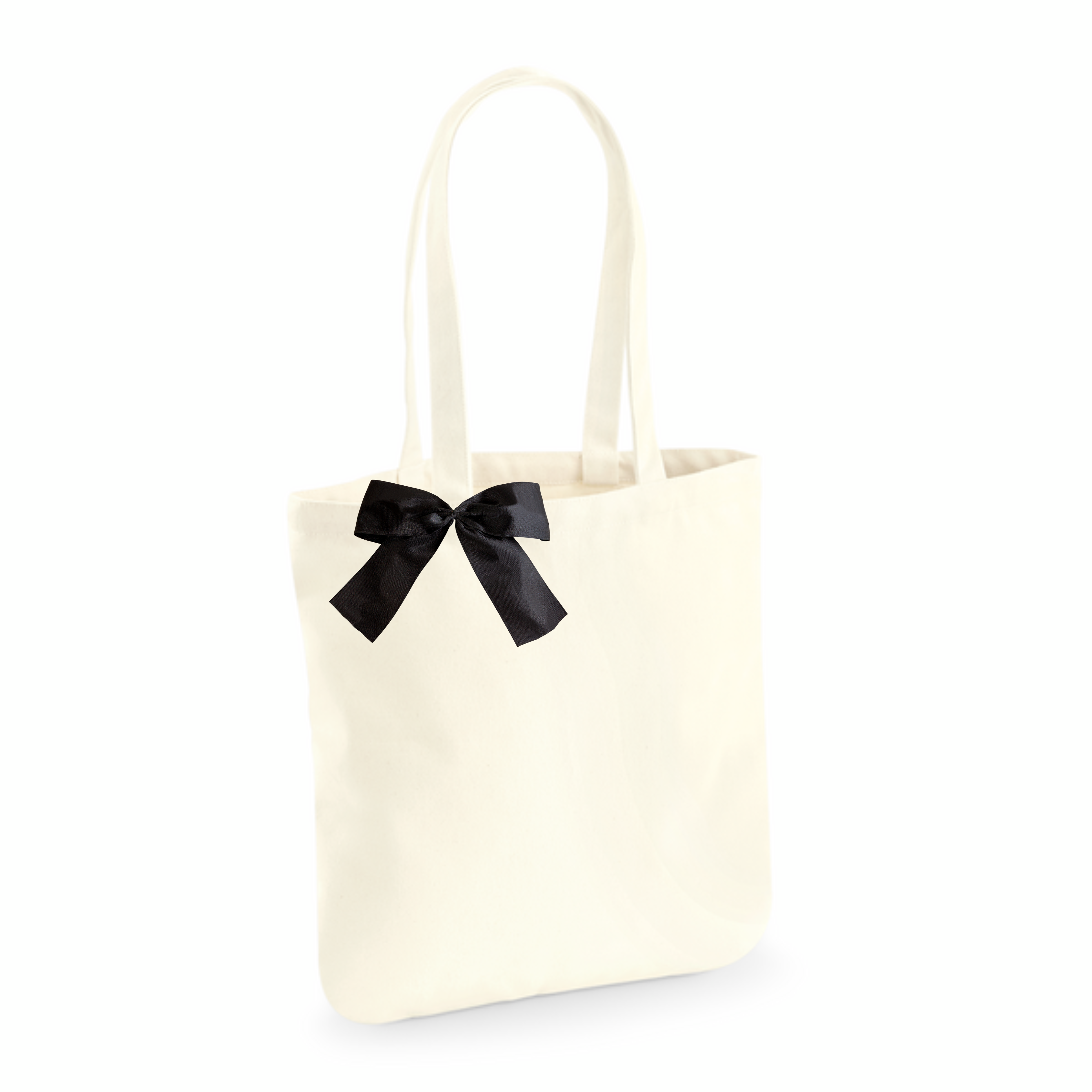 Cotton BOW Tote Bag | Beige & Red