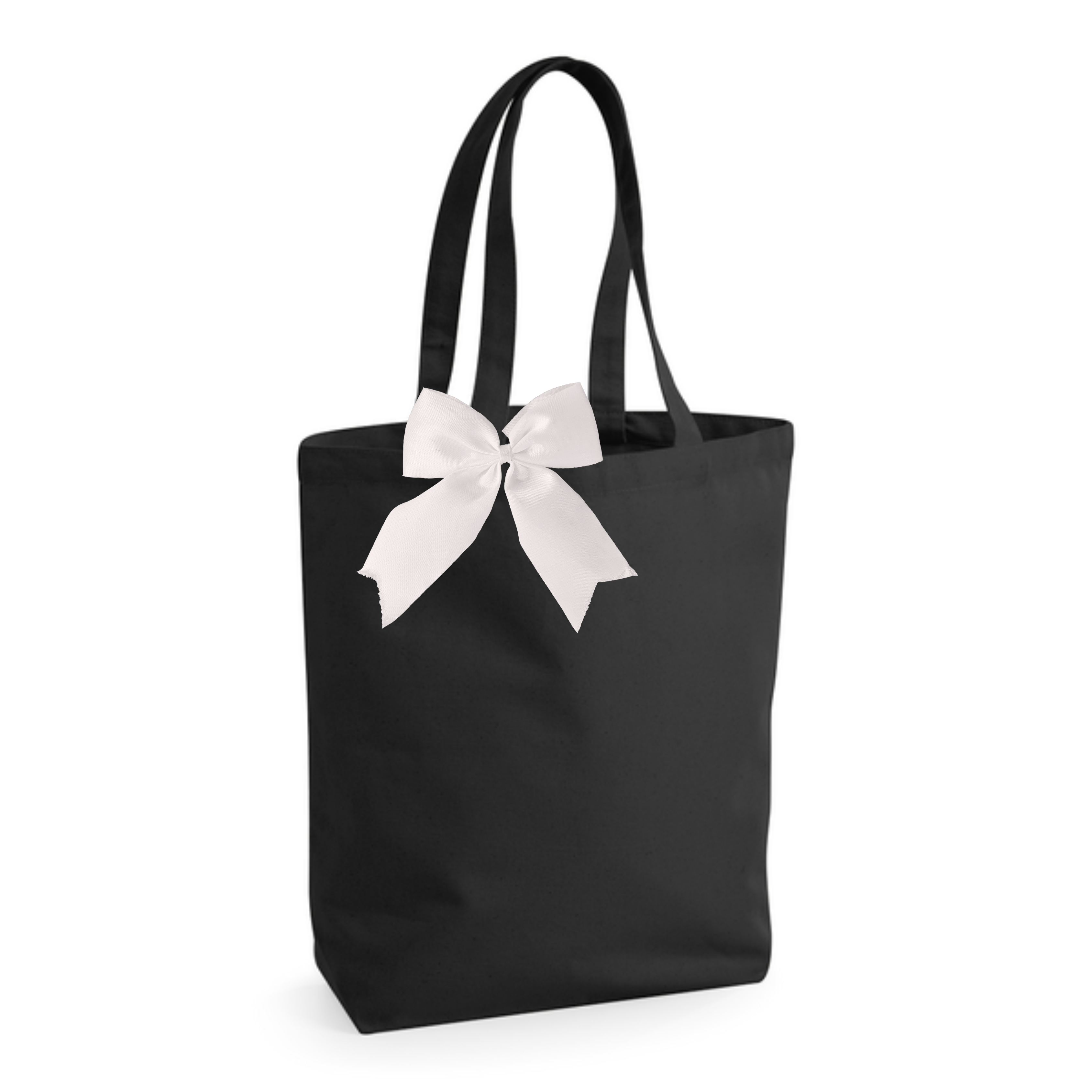 Cotton BOW Tote Bag | Black & White