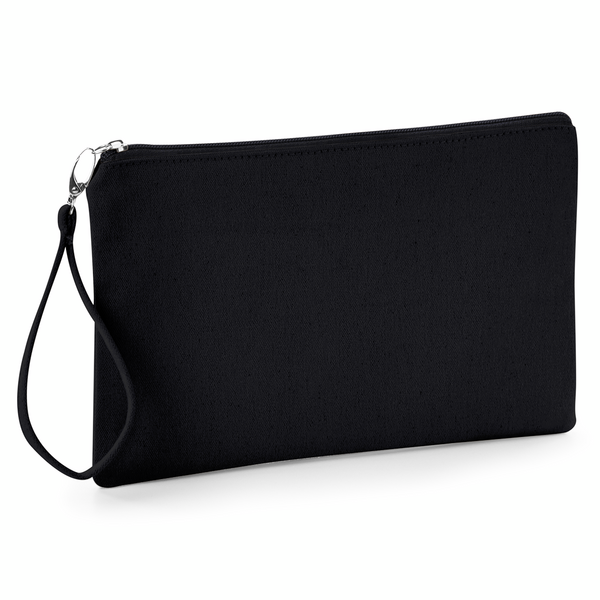 Cotton Wristlet Pouch | Black